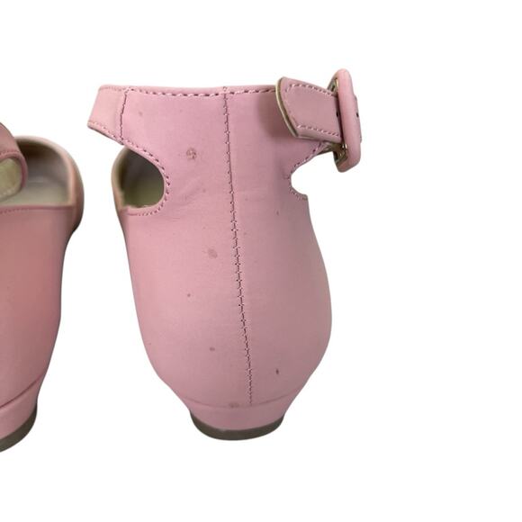 Dream Pairs Faux Leather Ballet Flats with Ankle Strap Pink Shoes Girls Size 5 - Picture 7 of 8